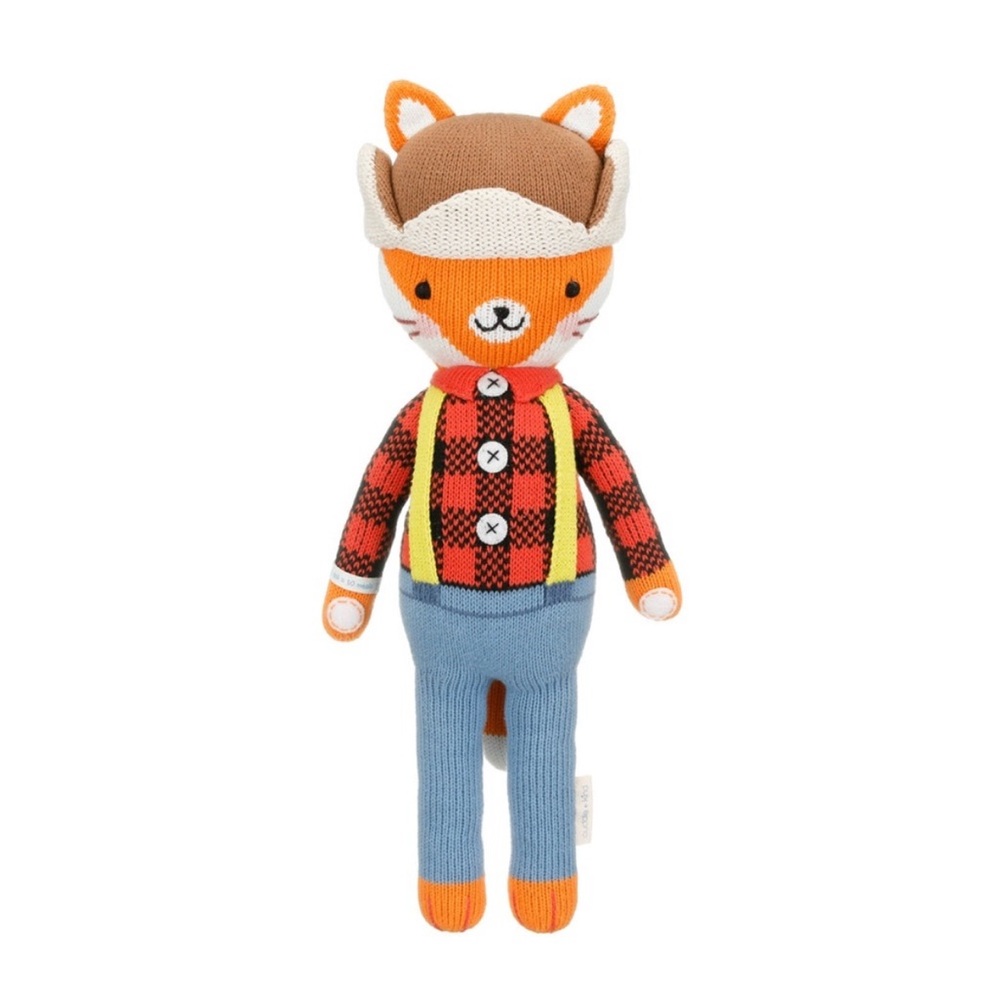 Cuddle + Kind Wyatt the Fox Hand-Knit Plush Doll 14” Peru